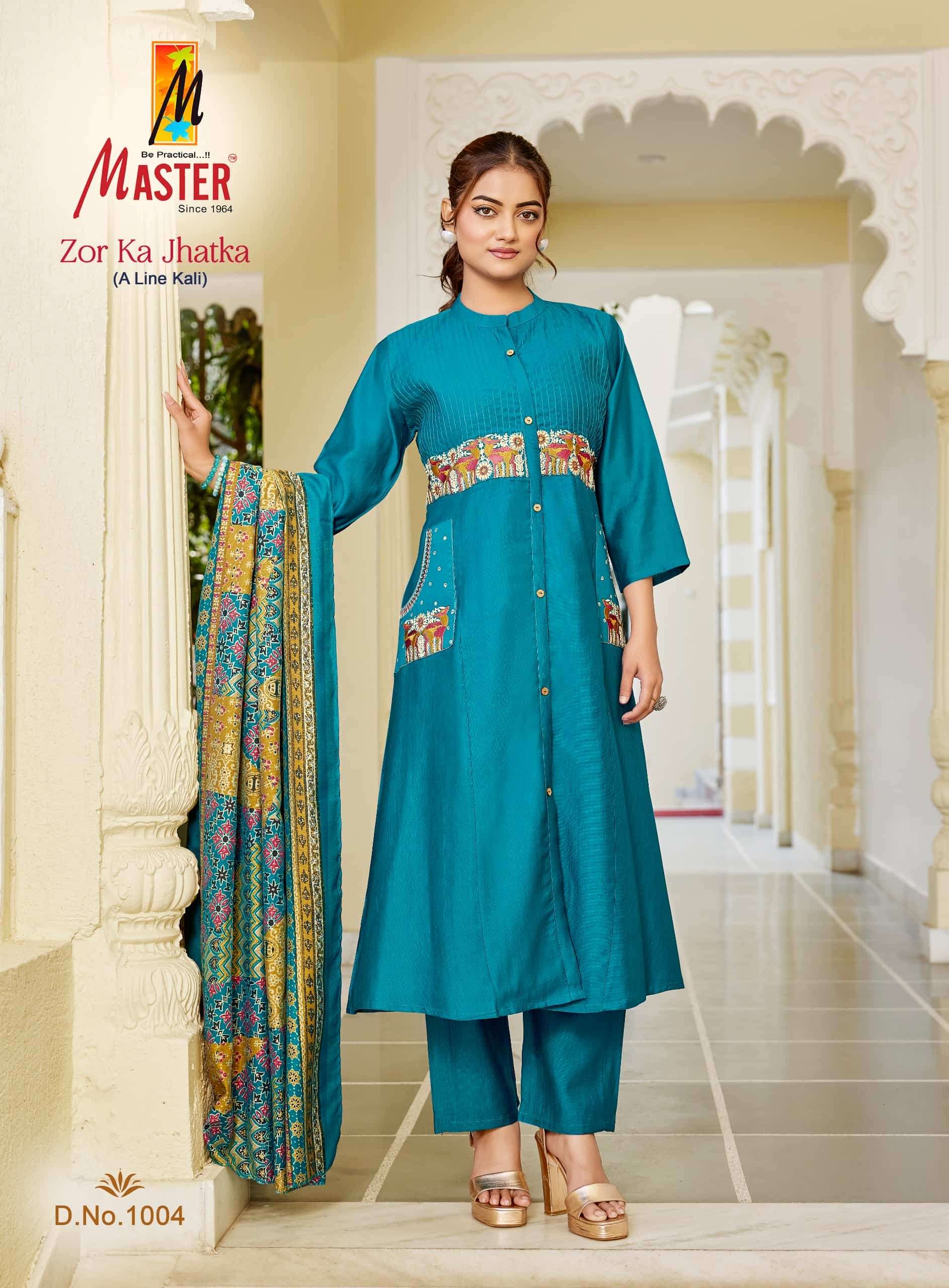 Master Zor Ka Jhatka Designer 3 Piece Stitched Salwar Suit Set