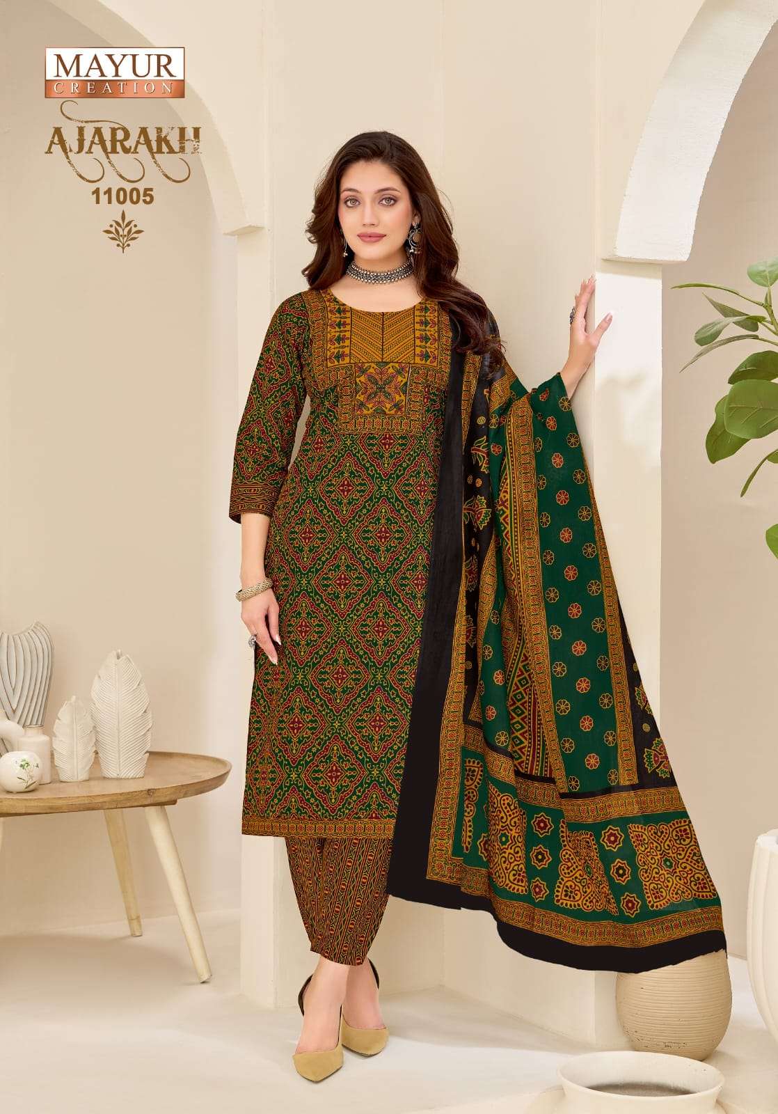 Mayur Creation Ajarakh Vol - 11 Salwar Suit Set Wholesale Catalogue - Amrah Wholesale