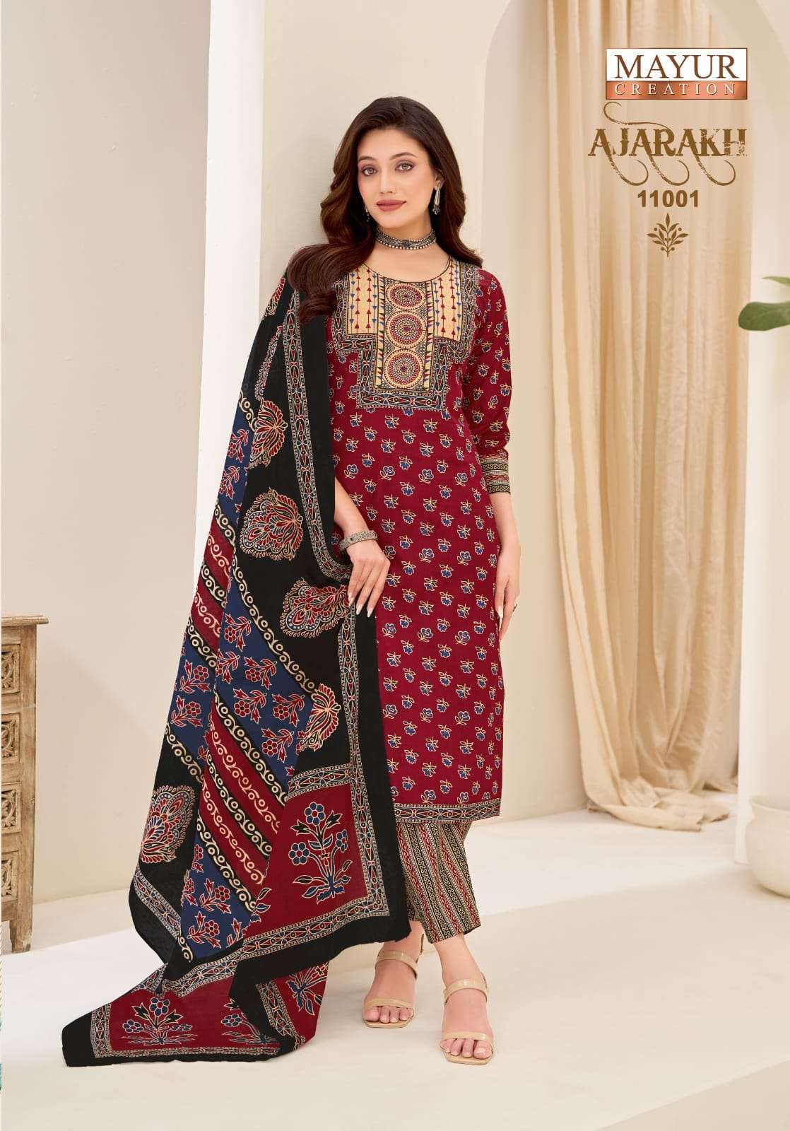 Mayur Creation Ajarakh Vol - 11 Salwar Suit Set Wholesale Catalogue - Amrah Wholesale