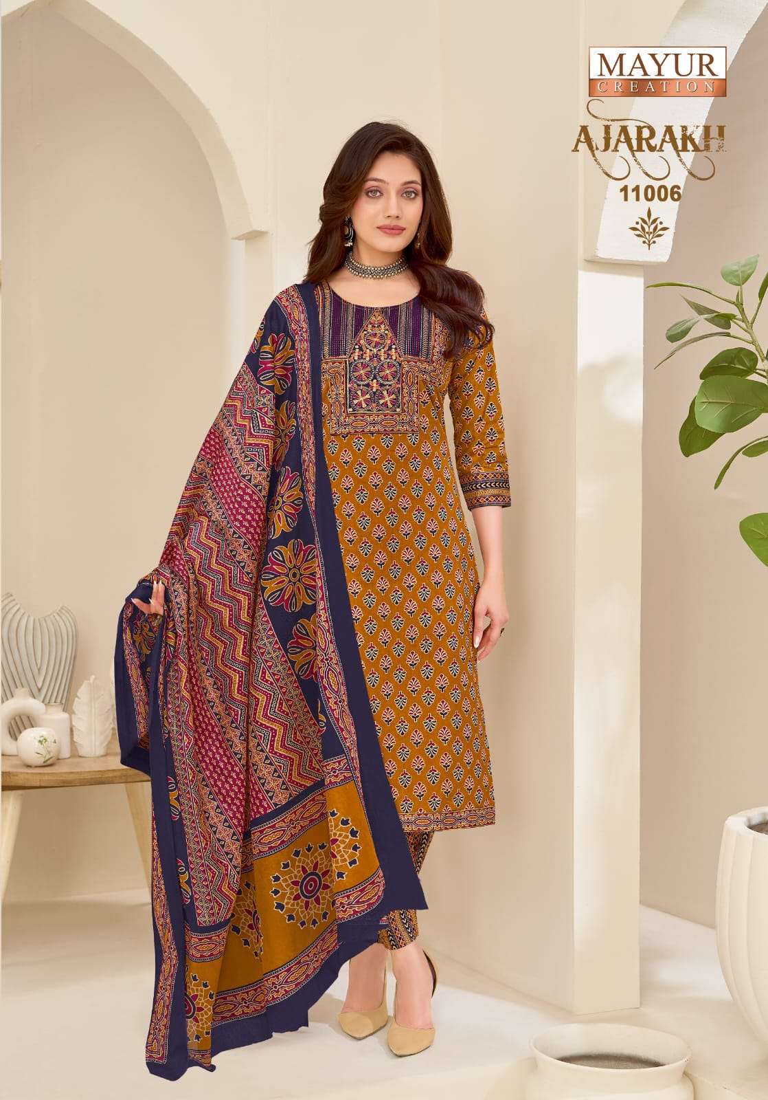 Mayur Creation Ajarakh Vol - 11 Salwar Suit Set Wholesale Catalogue - Amrah Wholesale