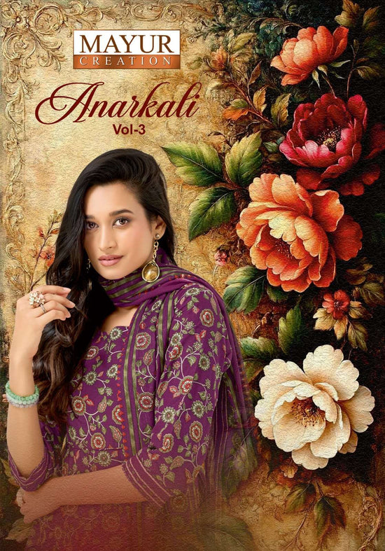 Mayur Creation Anarkali Vol 3 Cotton Kurti Pant Dupatta Set