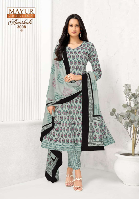 Mayur Creation Anarkali Vol 3 Cotton Kurti Pant Dupatta Set