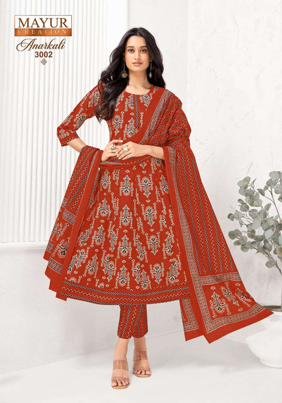 Mayur Creation Anarkali Vol 3 Cotton Kurti Pant Dupatta Set