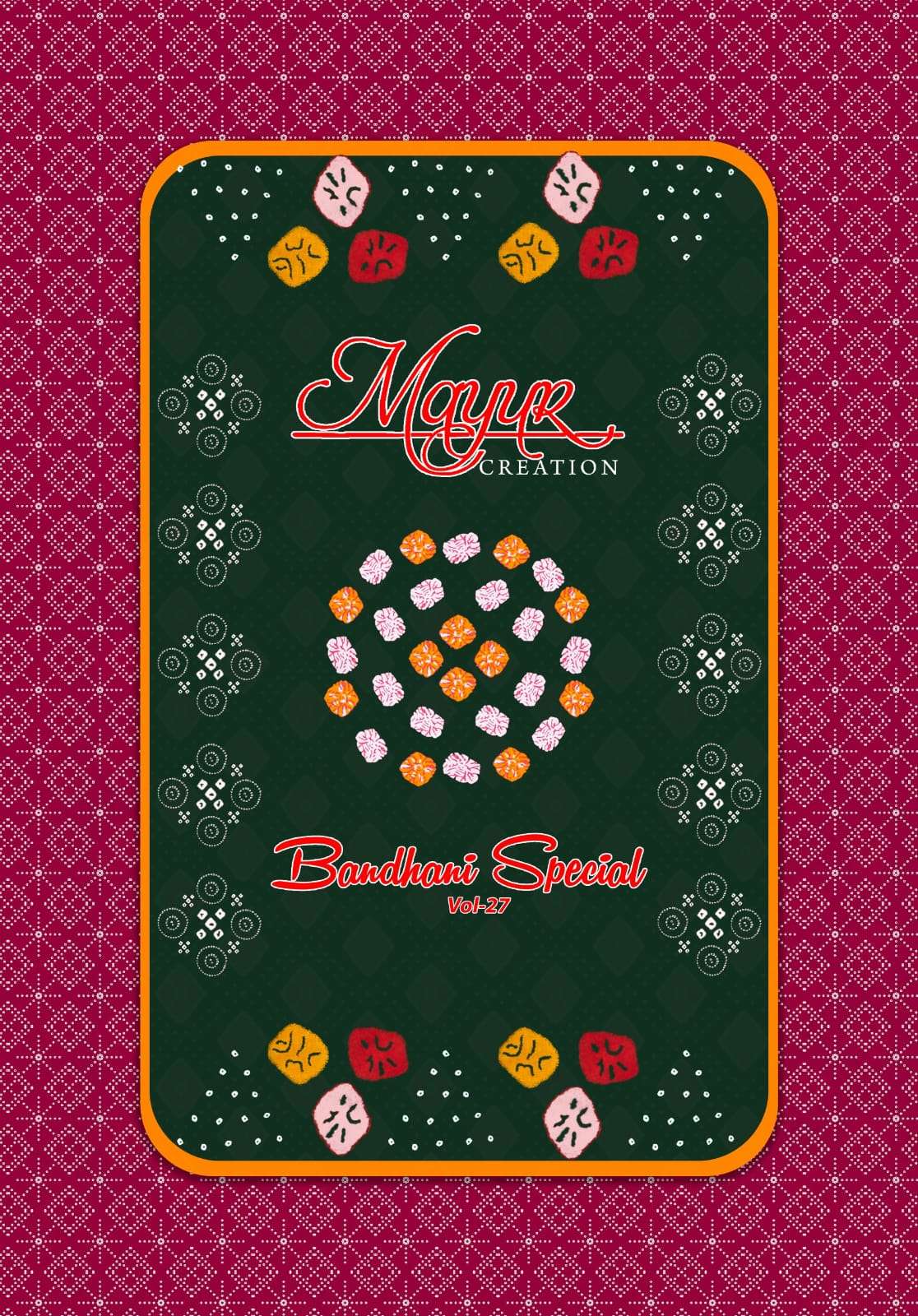 Mayur Creation Bandhani Vol 27 Pure Cotton Dress Material