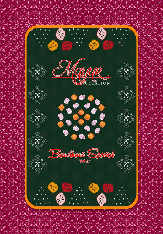 Mayur Creation Bandhani Vol 27 Pure Cotton Dress Material