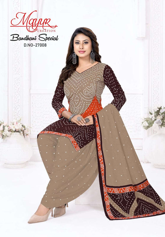 Mayur Creation Bandhani Vol 27 Pure Cotton Dress Material