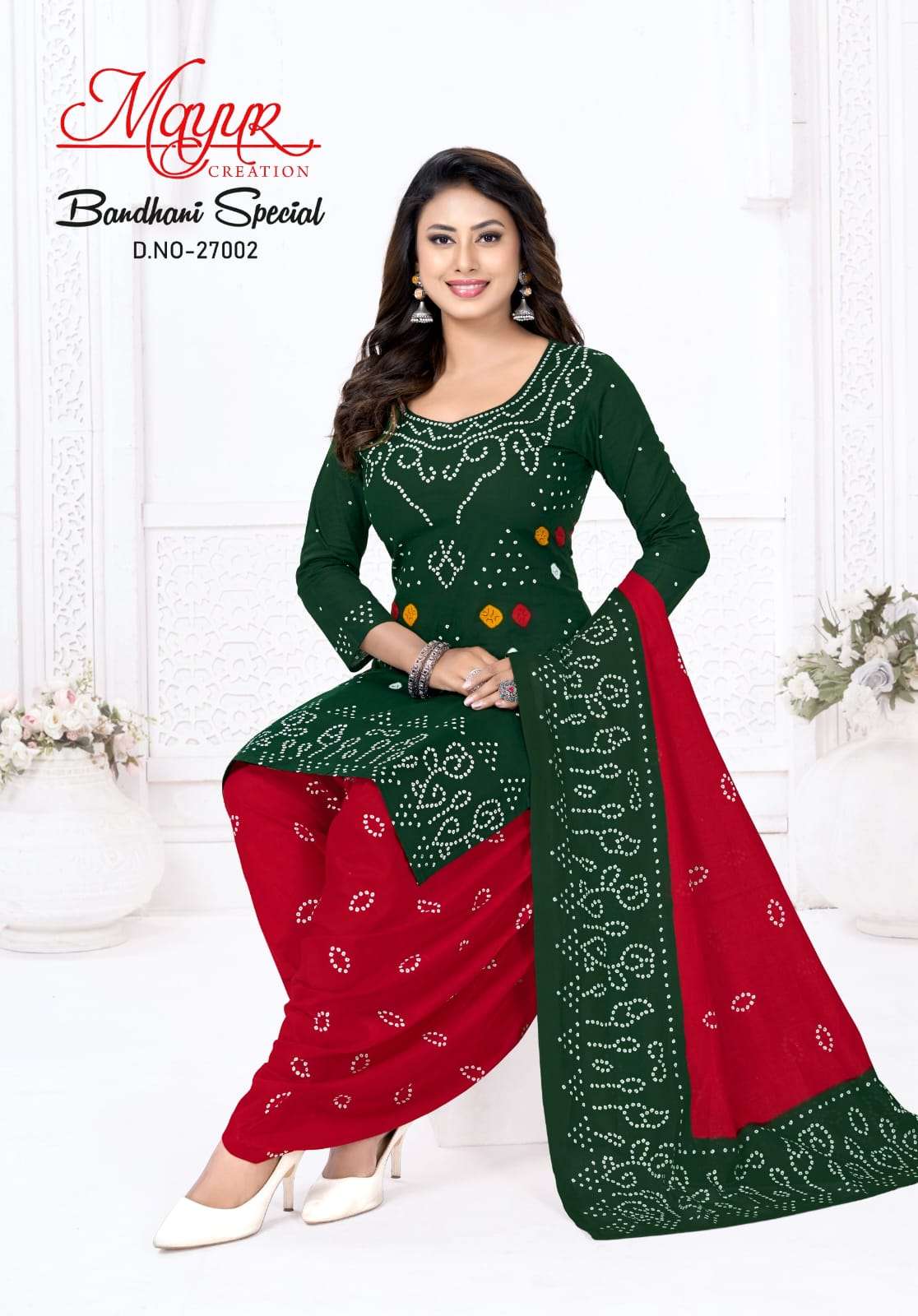 Mayur Creation Bandhani Vol 27 Pure Cotton Dress Material