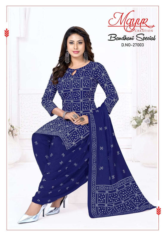 Mayur Creation Bandhani Vol 27 Pure Cotton Dress Material