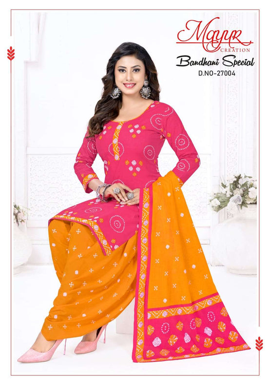 Mayur Creation Bandhani Vol 27 Pure Cotton Dress Material