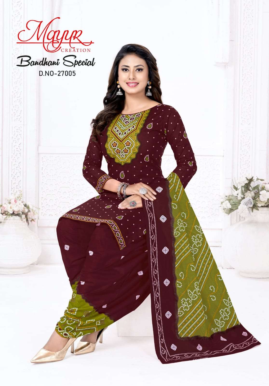 Mayur Creation Bandhani Vol 27 Pure Cotton Dress Material