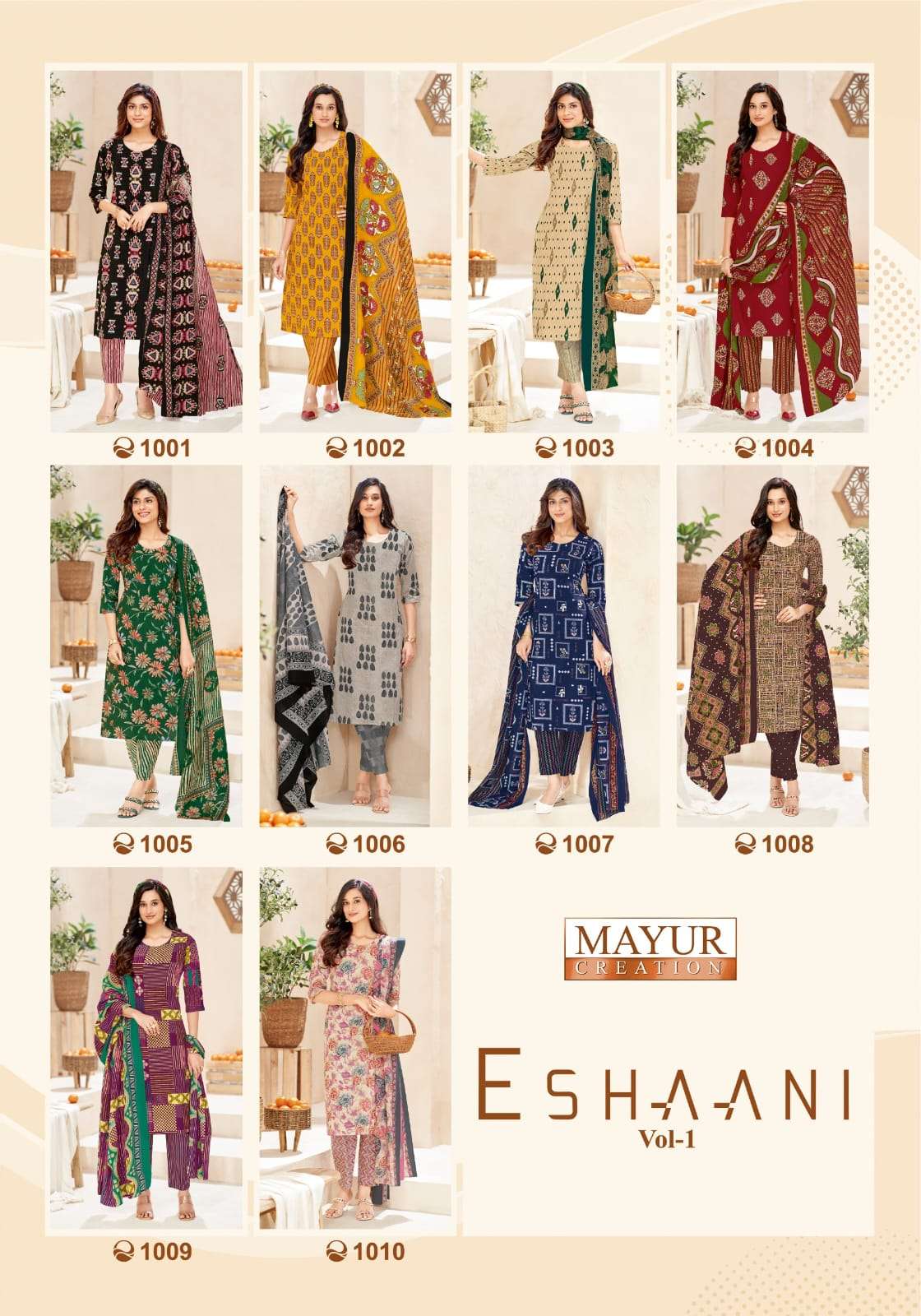 Mayur Creation Eshaani Vol 1 Pure Cotton Printed Dress Material