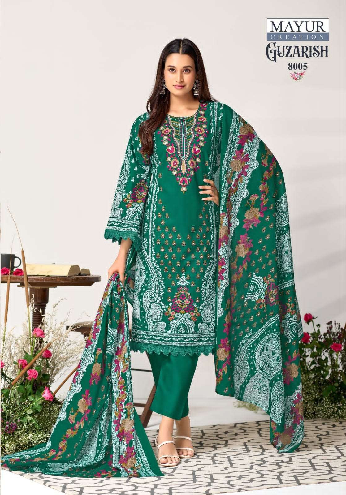 Mayur Creation Guzarish Vol 8 Designer Printed Cotton Dress Material - Amrah Wholesale