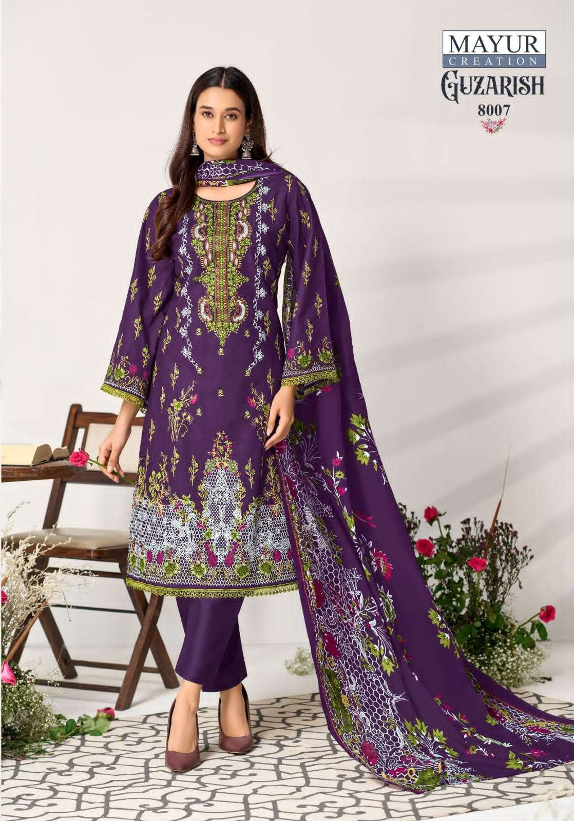 Mayur Creation Guzarish Vol 8 Designer Printed Cotton Dress Material - Amrah Wholesale