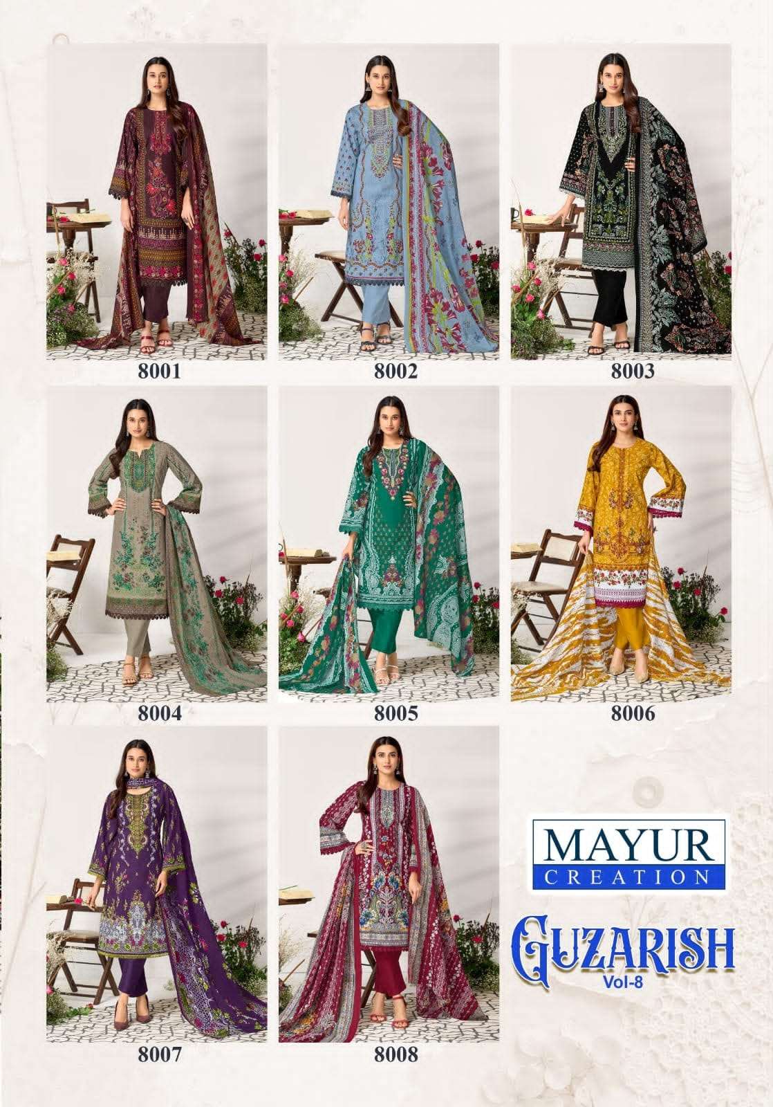 Mayur Creation Guzarish Vol 8 Designer Printed Cotton Dress Material - Amrah Wholesale