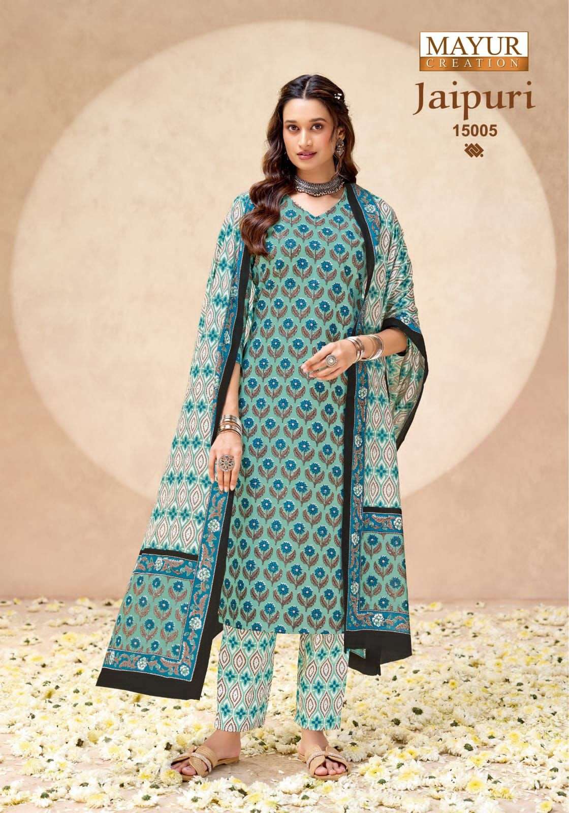 Mayur Creation Jaipuri Vol 15 Cotton Dress Material - Amrah Wholesale