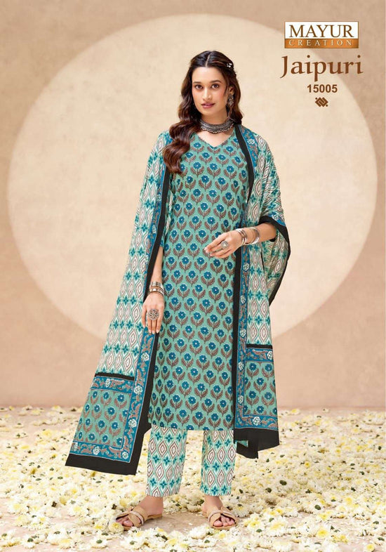 Mayur Creation Jaipuri Vol 15 Cotton Dress Material - Amrah Wholesale