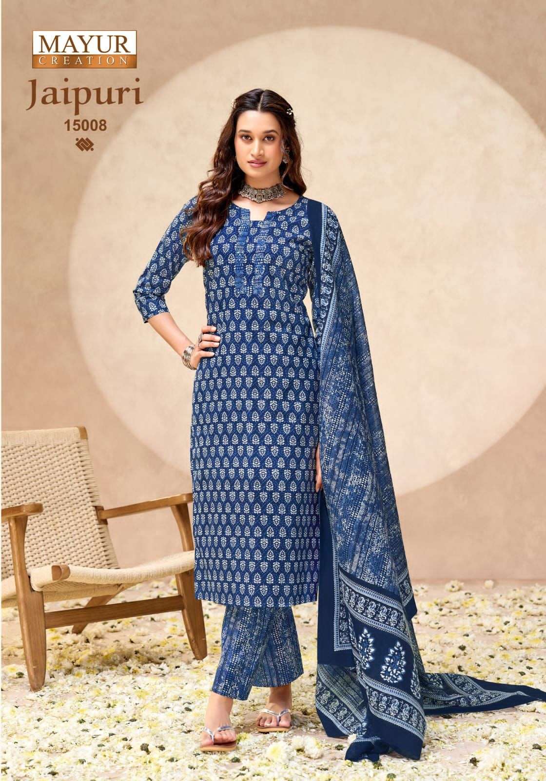 Mayur Creation Jaipuri Vol 15 Cotton Dress Material - Amrah Wholesale