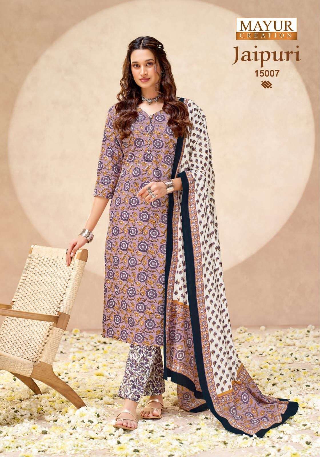 Mayur Creation Jaipuri Vol 15 Cotton Dress Material - Amrah Wholesale