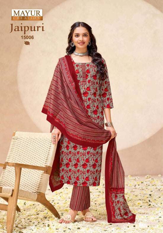 Mayur Creation Jaipuri Vol 15 Cotton Dress Material - Amrah Wholesale