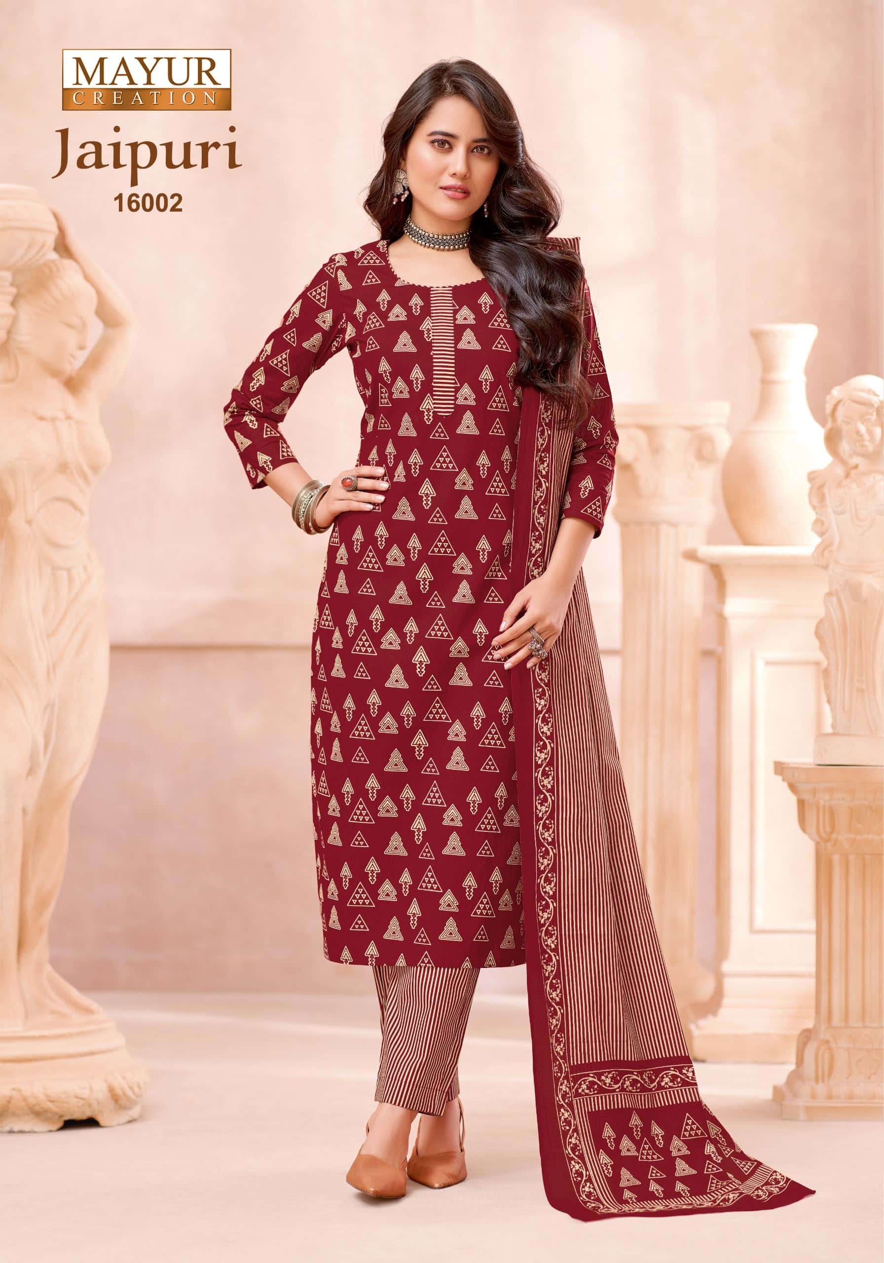 Mayur Creation Jaipuri Vol 16 Cotton Dress Material