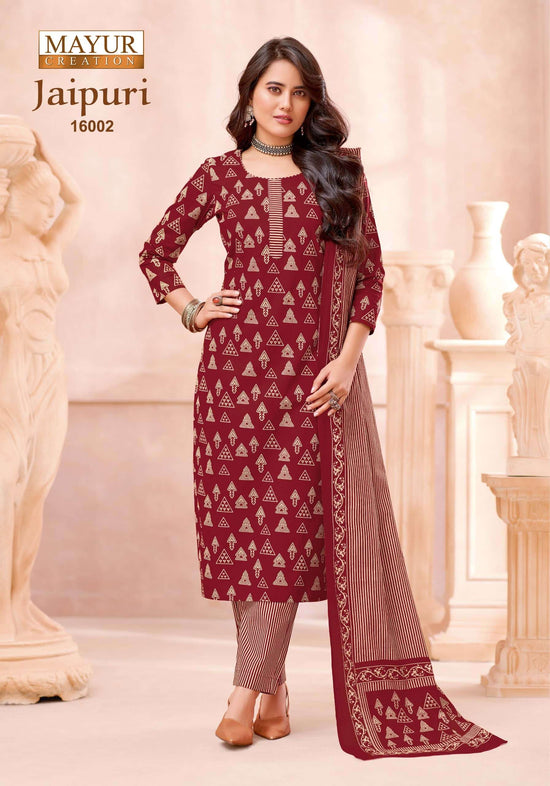 Mayur Creation Jaipuri Vol 16 Cotton Dress Material