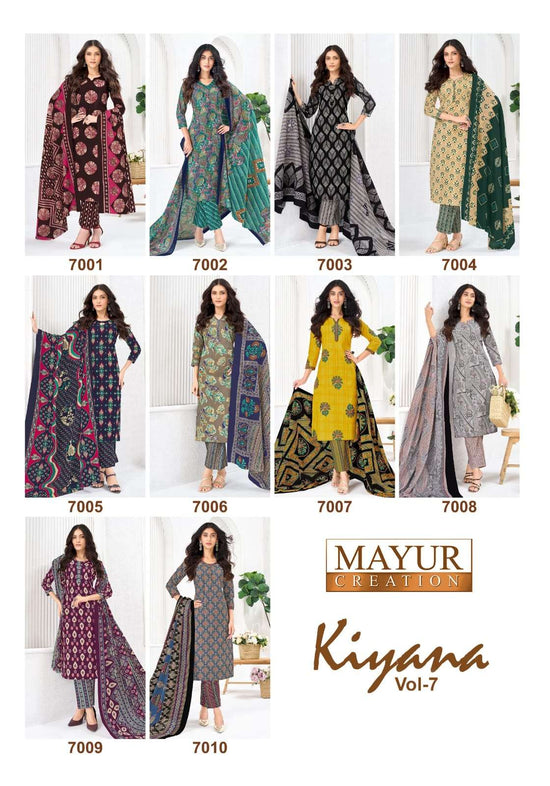 Mayur Creation Kiyana Vol 7 Pure Cotton Printed Salwar Suit Set