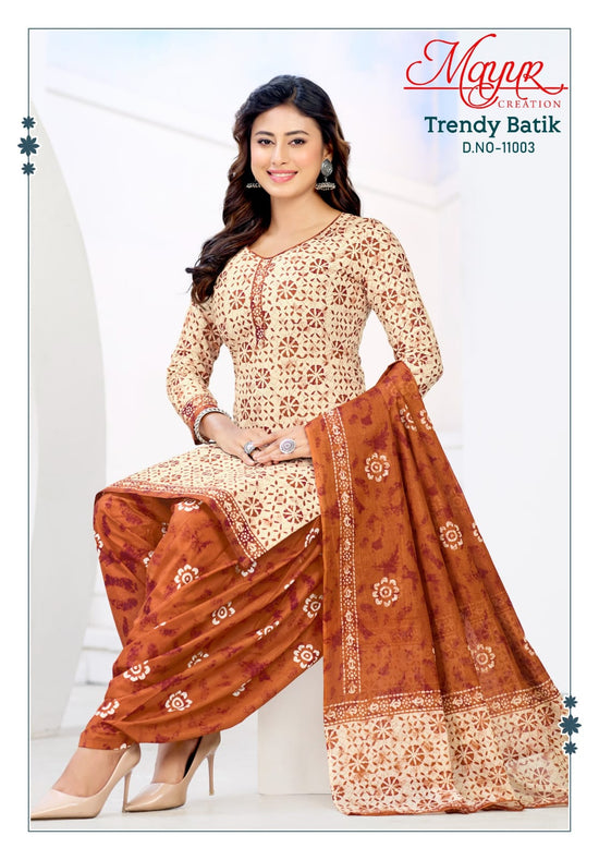 Mayur Creation Mayur Trendy Batik Vol 11 Pure Cotton Dress Material - Amrah Wholesale