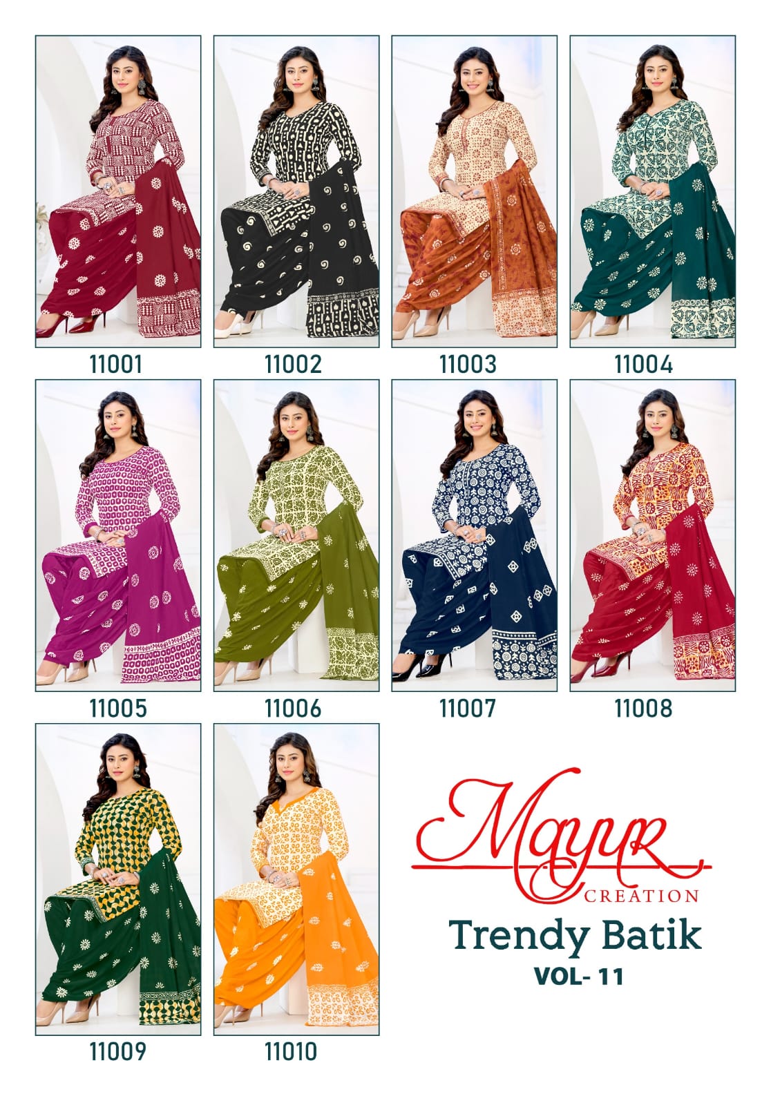 Mayur Creation Mayur Trendy Batik Vol 11 Pure Cotton Dress Material - Amrah Wholesale