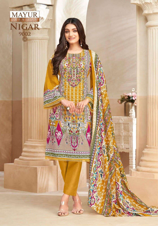 Mayur Khz Mayur Creation Nigar Vol-09 Pure Cotton Printed Pakistani Suits ...