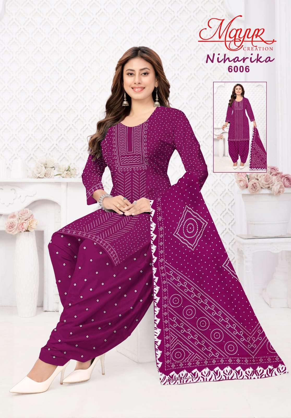 Mayur Creation Niharika Vol 6 Pure Cotton Printed Dress Material