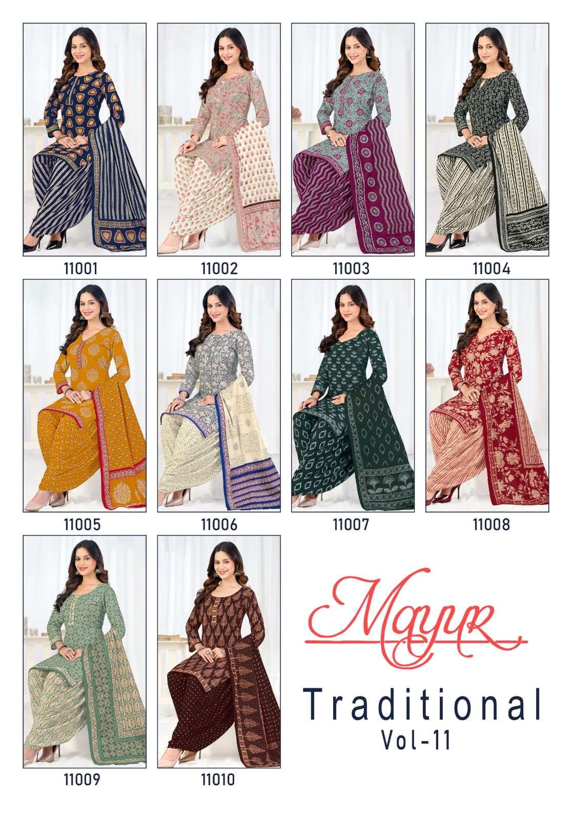 Mayur Creation Traditional Vol 11 Pure Cotton Dress Material