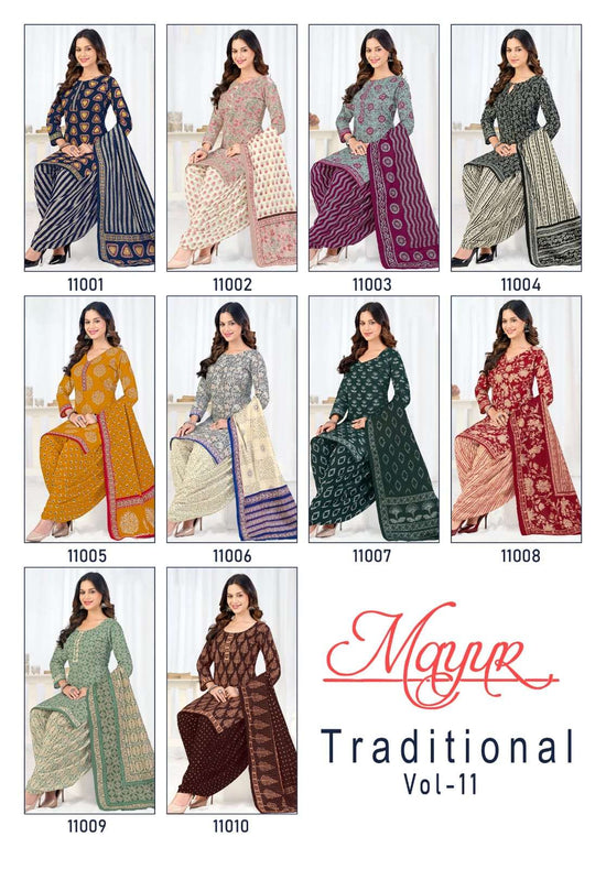 Mayur Creation Traditional Vol 11 Pure Cotton Dress Material