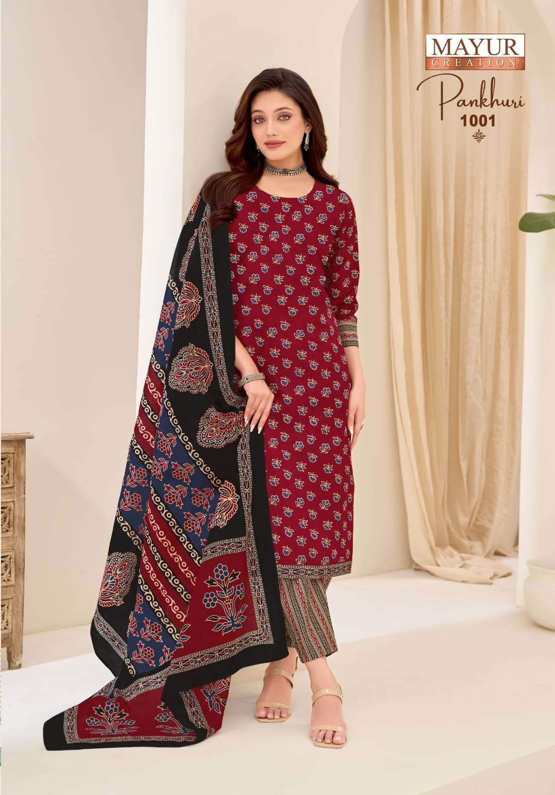 Mayur Creation Pankhuri Vol 1 Pure Cotton Printed Dress Material