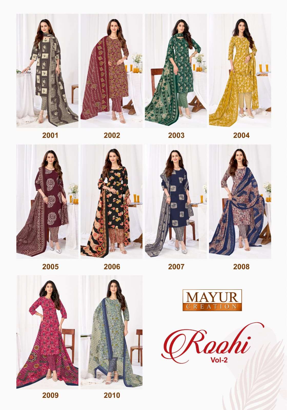 Mayur Roohi Vol 2 Pure Cotton Dress Material - Amrah Wholesale