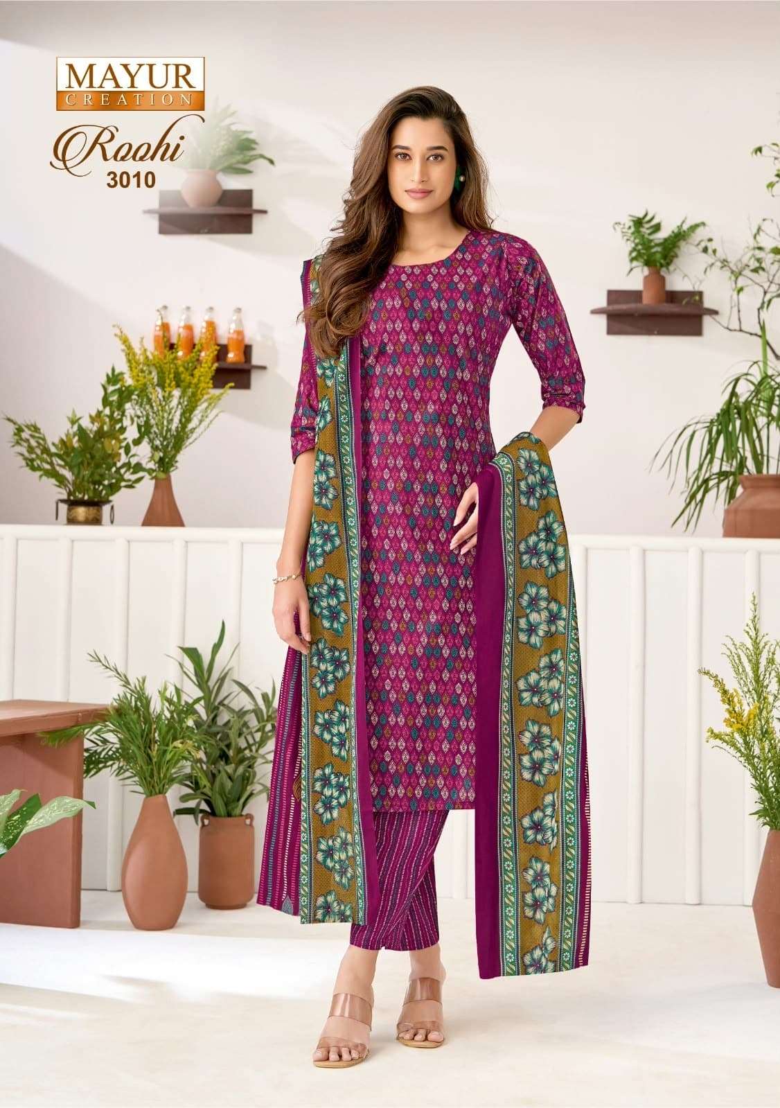 Mayur Roohi Vol 3 Pure Cotton Printed Dress Material