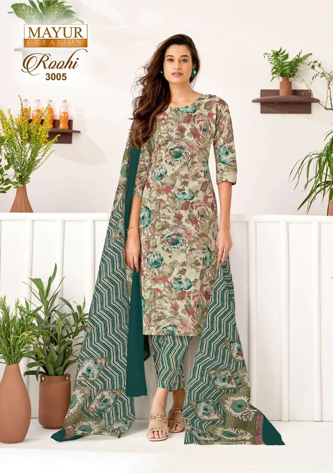 Mayur Roohi Vol 3 Pure Cotton Printed Dress Material