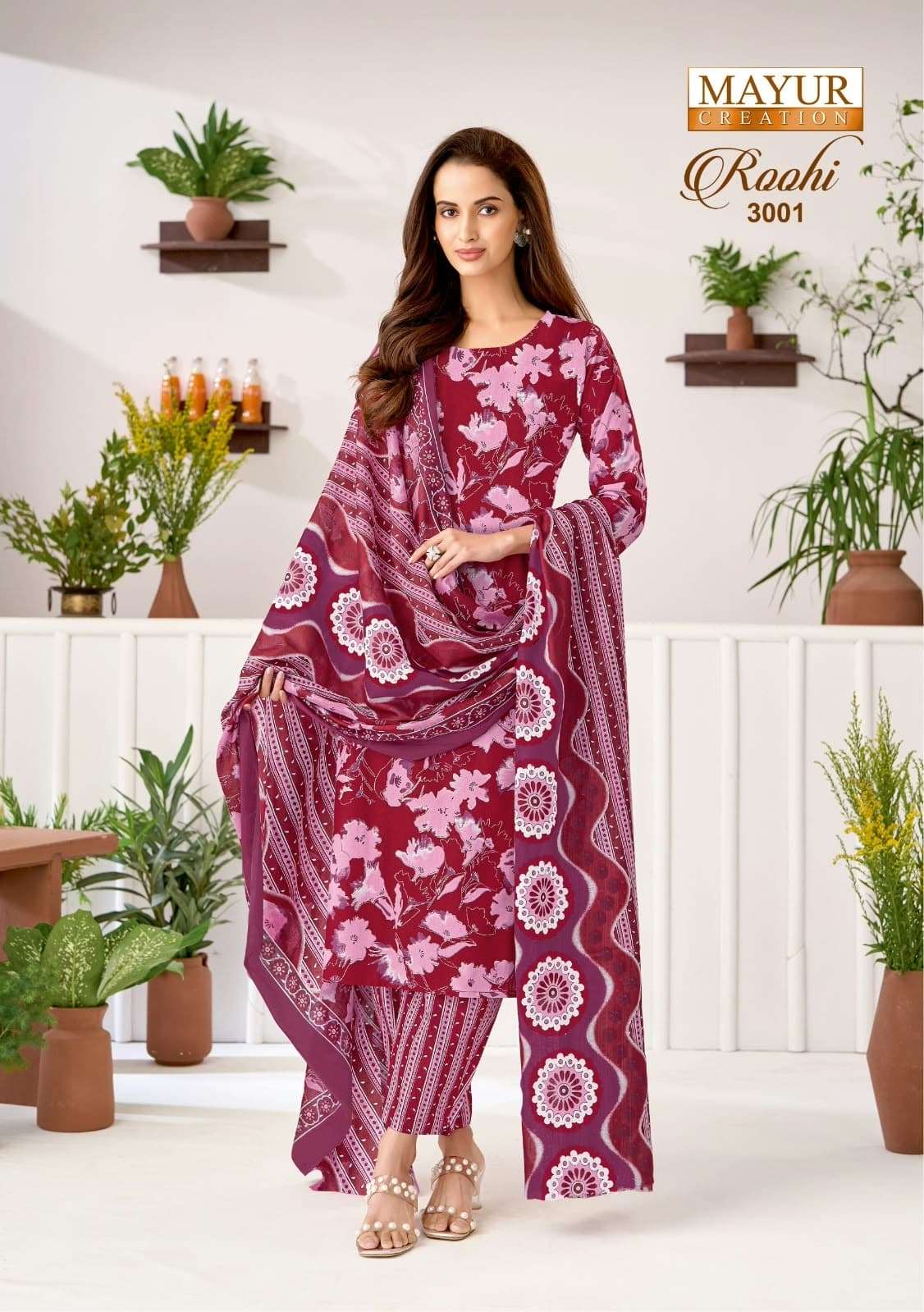 Mayur Roohi Vol 3 Pure Cotton Printed Dress Material
