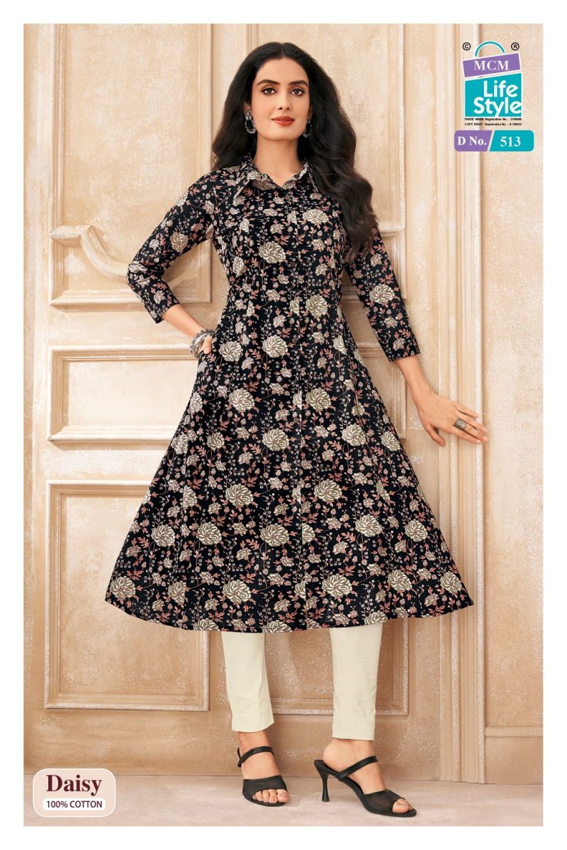 MCM Daisy Vol 5 Heavy Cotton Printed A Line Kurti