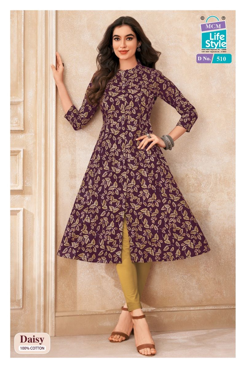 MCM Daisy Vol 5 Heavy Cotton Printed A Line Kurti