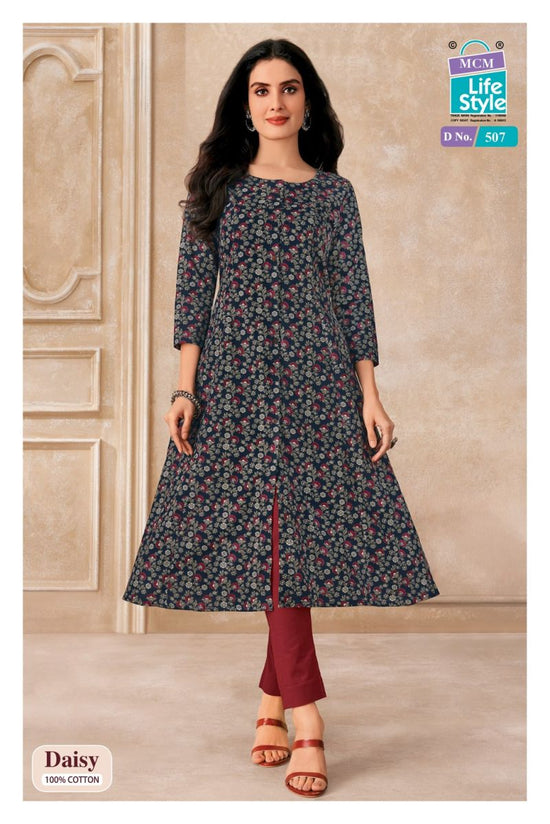 MCM Daisy Vol 5 Heavy Cotton Printed A Line Kurti