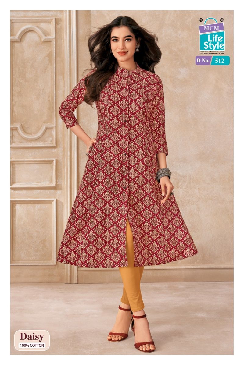 MCM Daisy Vol 5 Heavy Cotton Printed A Line Kurti
