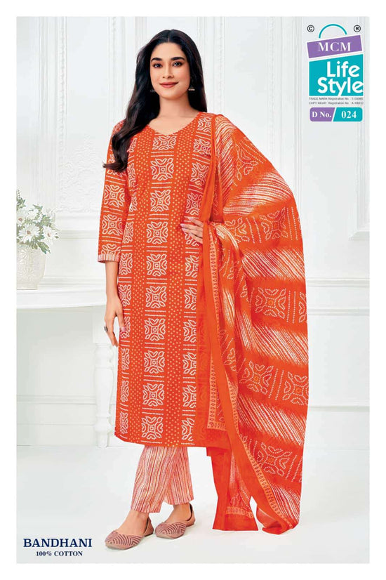 MCM Lifestyle Bandhani Ready-Made Cotton Suit Wholesale