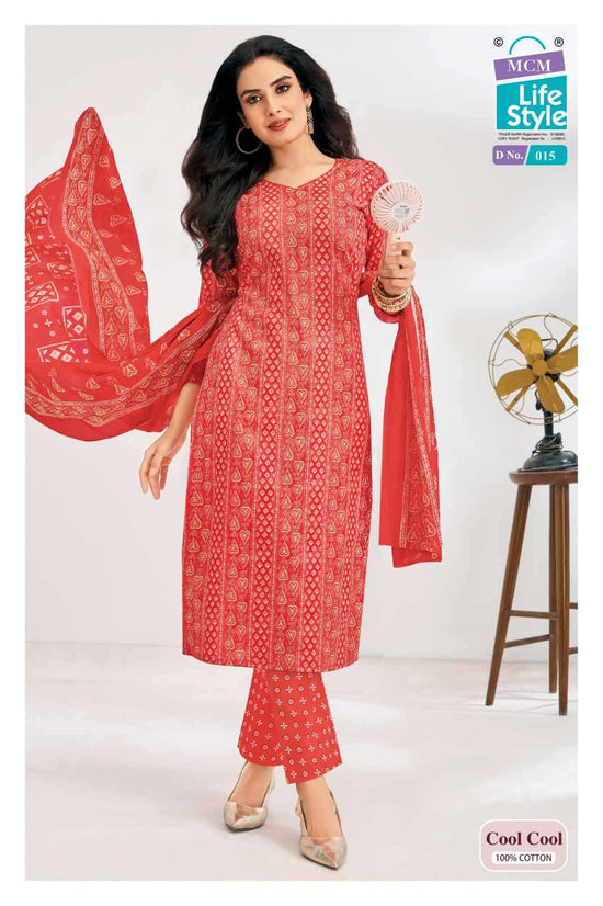 Mcm Lifestyle Cool Cool Cotton Kurti Pant Dupatta Set - Amrah Wholesale