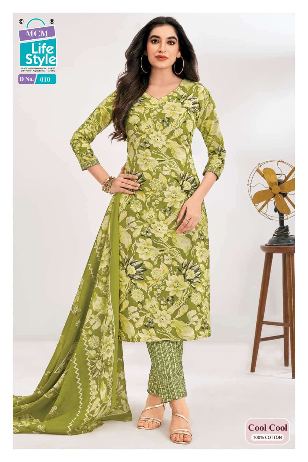 Mcm Lifestyle Cool Cool Cotton Kurti Pant Dupatta Set - Amrah Wholesale