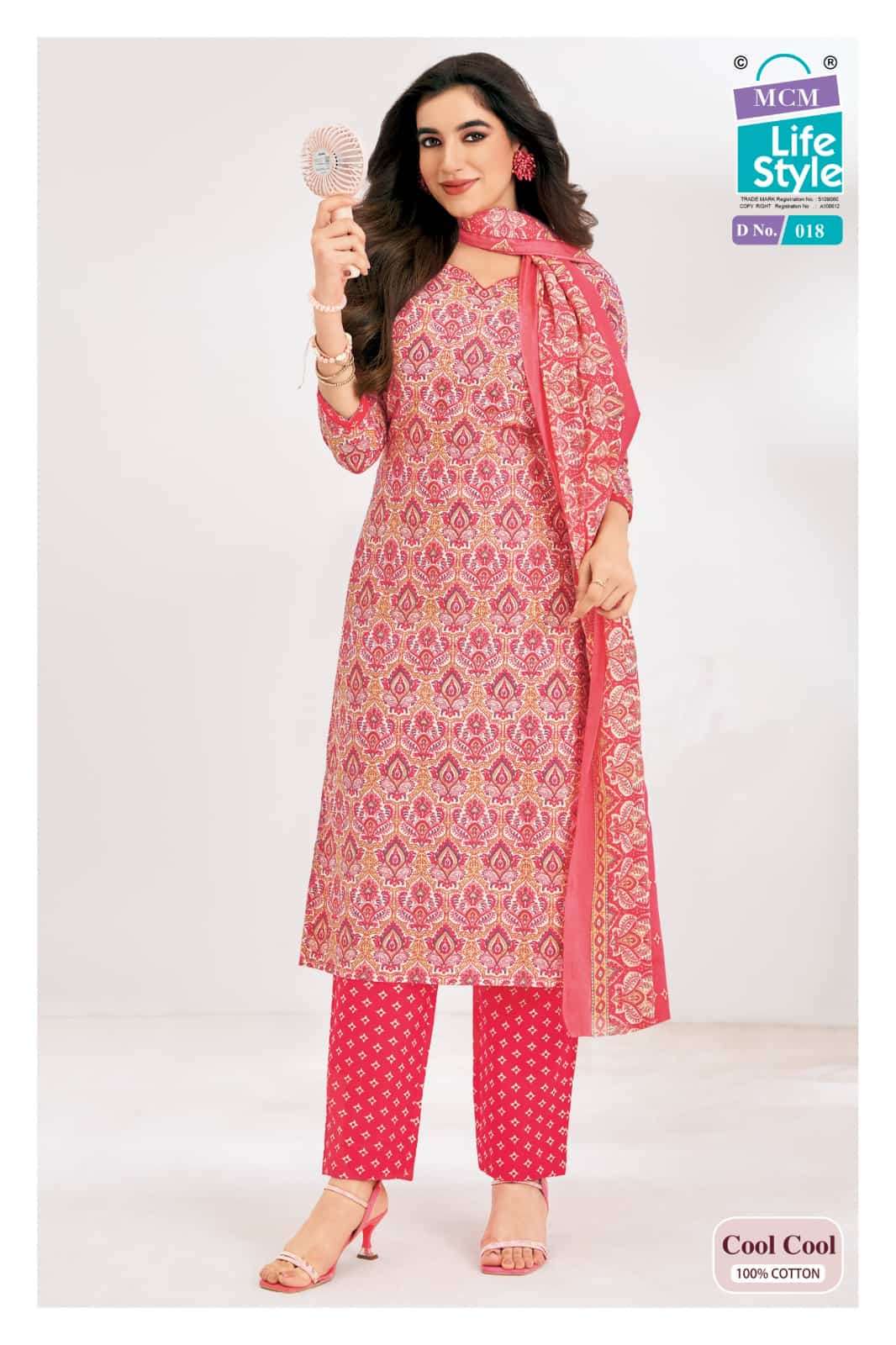 Mcm Lifestyle Cool Cool Cotton Kurti Pant Dupatta Set - Amrah Wholesale