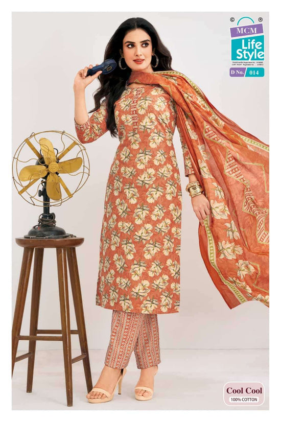 Mcm Lifestyle Cool Cool Cotton Kurti Pant Dupatta Set - Amrah Wholesale