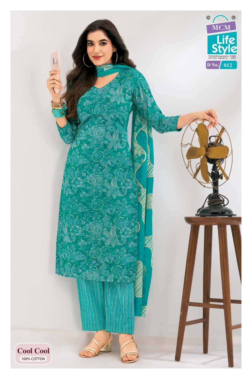 Mcm Lifestyle Cool Cool Cotton Kurti Pant Dupatta Set