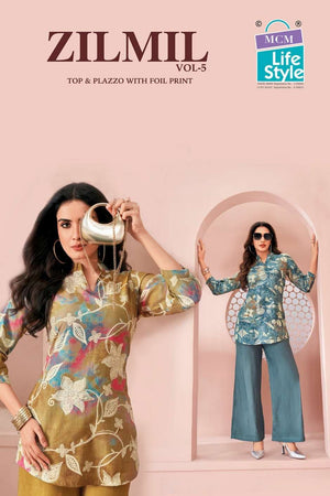 MCM Lifestyle Zilmil Vol 5 Vertican Printed Co-Ord Set - Amrah Wholesale