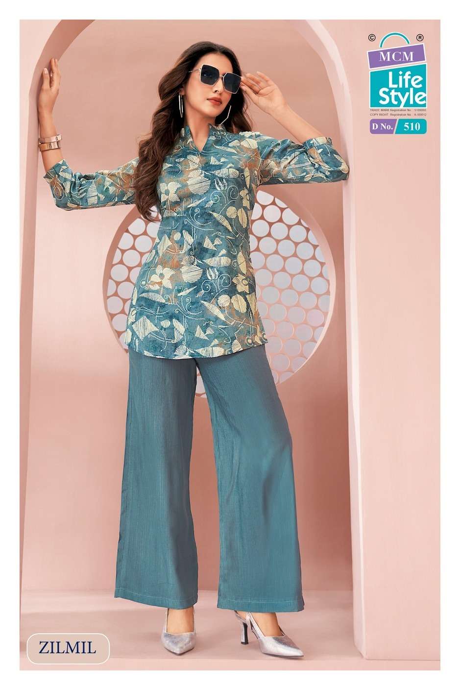 MCM Lifestyle Zilmil Vol 5 Vertican Printed Co-Ord Set - Amrah Wholesale