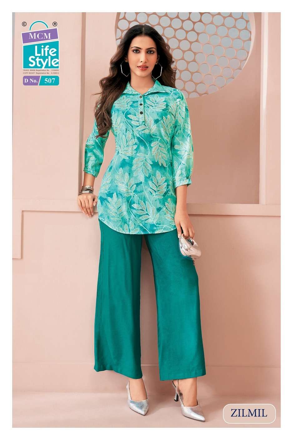 MCM Lifestyle Zilmil Vol 5 Vertican Printed Co-Ord Set - Amrah Wholesale